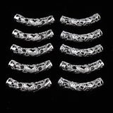 Maxbell 10Pcs Dreadlock Beads Twisted Braid Jewelry Tubes Beard Hair Pendants A