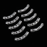 Maxbell 10Pcs Dreadlock Beads Twisted Braid Jewelry Tubes Beard Hair Pendants A