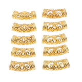 Maxbell 10Pcs Dreadlock Beads Twisted Braid Jewelry Tubes Beard Hair Pendants B