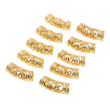 Maxbell 10Pcs Dreadlock Beads Twisted Braid Jewelry Tubes Beard Hair Pendants B