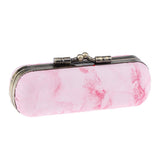 Maxbell Makeup Holder Lipstick Case Storage Box with Mirror for Purse Pink