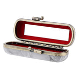 Maxbell Makeup Holder Lipstick Case Storage Box with Mirror for Purse Grey