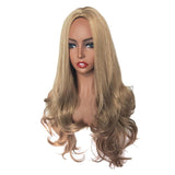 Maxbell 26'' Natural Long Curly Wigs Synthetic Full Wig for Cosplay Fancy Dress Light Brown