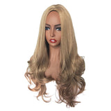 Maxbell 26'' Natural Long Curly Wigs Synthetic Full Wig for Cosplay Fancy Dress Light Brown