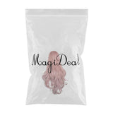 Maxbell 26'' Natural Long Curly Wigs Synthetic Full Wig for Cosplay Fancy Dress Pink
