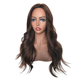Maxbell 24 Inch Women Long Wavy Curly Middle Part Hairpieces Synthetic Daily Wigs