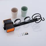 Max Wall Mount Hair Dryer Holder Shelf Hanger Straightener Comb Organizer Set