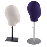 Max Adjustable Mannequin Head Hat Stand Wig Display Rack Model Holder Linen Cover