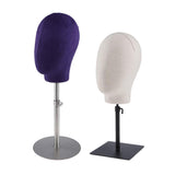 Max Adjustable Mannequin Head Hat Stand Wig Display Rack Model Holder Linen Cover