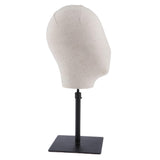 Max Adjustable Mannequin Head Hat Stand Wig Display Rack Model Holder Linen Cover