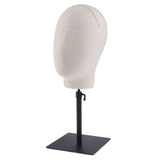 Max Adjustable Mannequin Head Hat Stand Wig Display Rack Model Holder Linen Cover