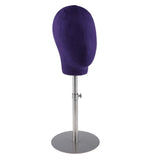 Max Adjustable Mannequin Head Hat Stand Wig Display Rack Model Holder Suede Cover