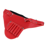 Max PU Salon Hair Cut Scissors Shears Combs Clips Tools Holster Bag Holder Red