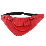 Max PU Salon Hair Cut Scissors Shears Combs Clips Tools Holster Bag Holder Red