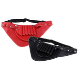Max PU Salon Hair Cut Scissors Shears Combs Clips Tools Holster Bag Holder Red