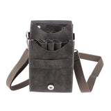 Max PU Barber Scissor Shear Comb Clip Tools Holder Pouch Waist Bag Gray