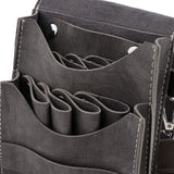 Max PU Barber Scissor Shear Comb Clip Tools Holder Pouch Waist Bag Gray