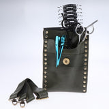 Max PU Hairdressing Large Hair Cutting Scissors Shears Haircut Tools Holster Bag Green