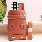 Max PU Hairdressing Hair Cutting Scissors Shears Tools Holster Bag 20x12cm Brown
