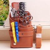 Max PU Hairdressing Hair Cutting Scissors Shears Tools Holster Bag 20x12cm Brown
