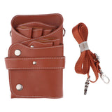 Max PU Hairdressing Hair Cutting Scissors Shears Tools Holster Bag 20x12cm Brown