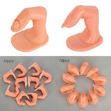 Max Display Training Practice Fake Finger Model for Acrylic Gel Nail Art 10Pcs A