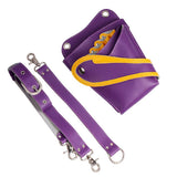 Max PU Hairdressing Hair Cutting Scissors Shears Haircut Tools Holster Bag Purple