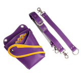 Max PU Hairdressing Hair Cutting Scissors Shears Haircut Tools Holster Bag Purple