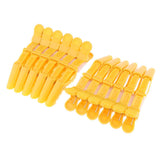 12x Salon Hair Clips Barber Hairdressing Sectioning Clamps Hairpins Yellow