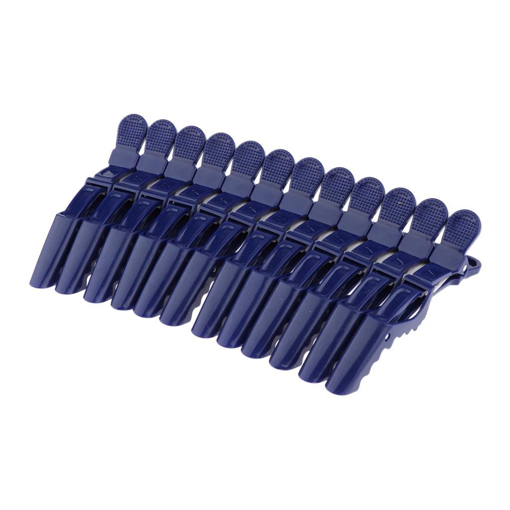 Maxbell 12x Salon Hair Clips Barber Hairdressing Sectioning Clamps Hairpins Blue - Aladdin Shoppers