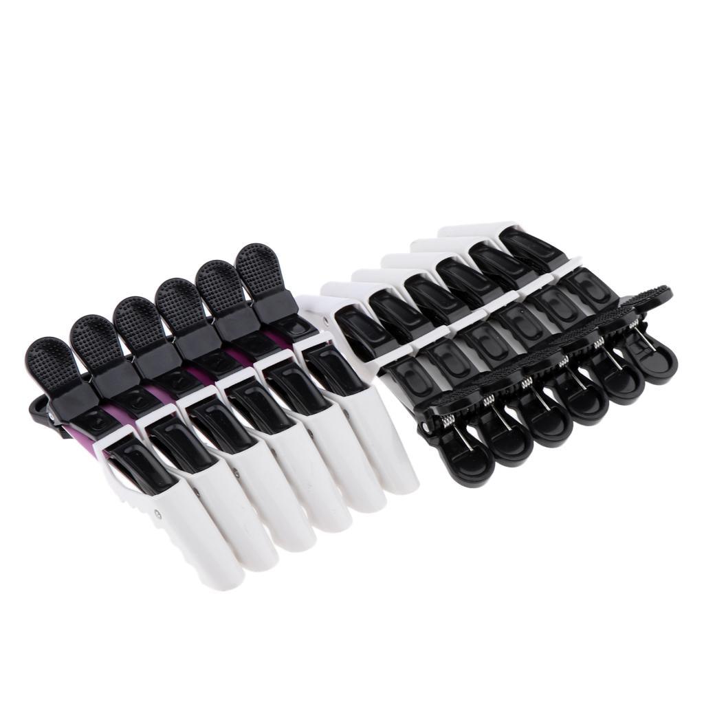 Maxbell 12 Pcs Salon Hair Clips Barber Hairdressing Sectioning Clamps Hairpins White - Aladdin Shoppers