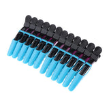 Max 12 Pcs Salon Hair Clips Barber Hairdressing Sectioning Clamps Hairpins Blue