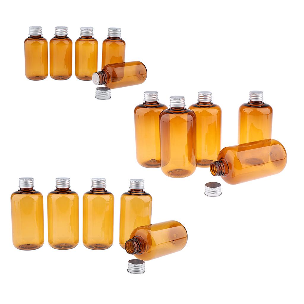 5pcs Empty PVC Shampoo Lotions Container Refillable Body Wash Bottles 100ml
