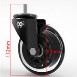 Max 3'' Heavy Duty Replacement Ball Bearing Swivel Office Chair Caster Wheel B