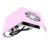 Nail Art Dust Suction Collector Fans Strong Power Nail Dryer Tool EU Plug Pink