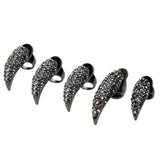 Fashion Eagle Claw Rings Crystal Jewelry Nail Art Decoration Party Black