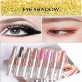 Maxbell Pack of 8 Fashion Makeup Eyeshadow Liquid Pearlescent Shiny Fast-dry Lasting Eye Shadow for Lip,Face,Eyes,Cheek and Body