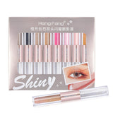 Maxbell Pack of 8 Fashion Makeup Eyeshadow Liquid Pearlescent Shiny Fast-dry Lasting Eye Shadow for Lip,Face,Eyes,Cheek and Body