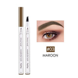 Maxbell Automatic Rotation Waterproof Eyebrow Pencil Long Last Brow Liner Definer Maroon - Aladdin Shoppers