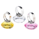 2-in-1 Crystal Ring Pigment Cup Adhesive Holder Lash Extension Tools Clear