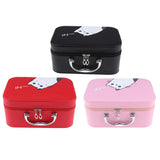 Maxbell Handheld Leather Makeup Train Case Cosmetic Organizer Bag With Mirror Zipper Pink