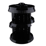 Maxbell Makeup Organizer 360 Rotating Multi-Function Plastic Cosmetic Storage Box Black