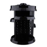 Maxbell Makeup Organizer 360 Rotating Multi-Function Plastic Cosmetic Storage Box Black