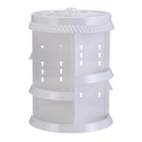 Maxbell Pro Cosmetic Storage Box Adjust Makeup Holder Display Rack 360 Rotates White