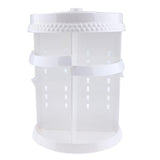 Maxbell Pro Cosmetic Storage Box Adjust Makeup Holder Display Rack 360 Rotates White