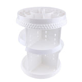 Maxbell Pro Cosmetic Storage Box Adjust Makeup Holder Display Rack 360 Rotates White