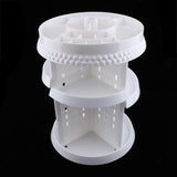 Maxbell Pro Cosmetic Storage Box Adjust Makeup Holder Display Rack 360 Rotates White