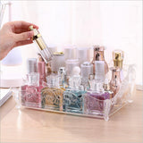 Maxbell Pro Cosmetic Storage Makeup Holder Display Rack 2 Large Slots Transparent