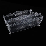 Maxbell Pro Cosmetic Storage Makeup Holder Display Rack 2 Large Slots Transparent