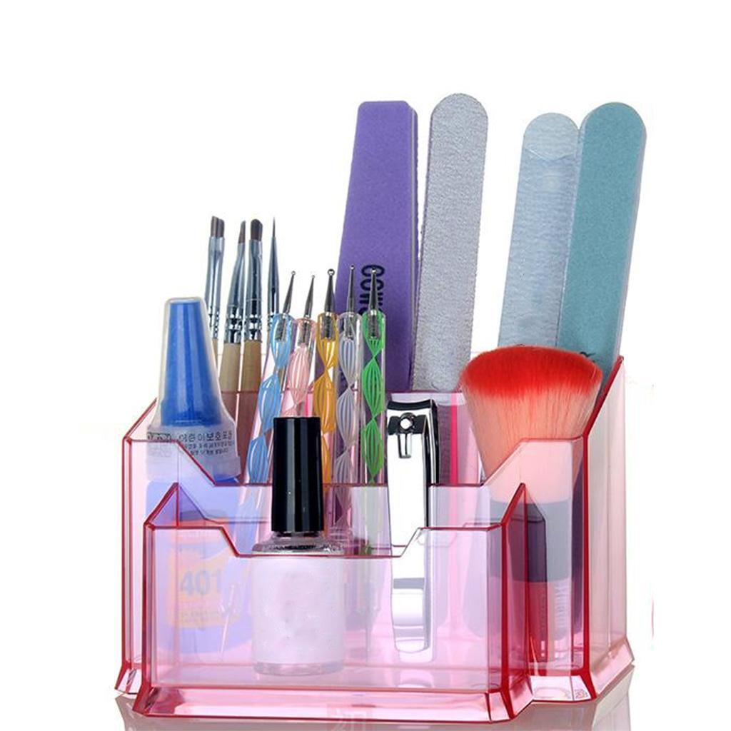 Nail Tools Organizer Cosmetic Display Stand Makeup Holder Box Acrylic Transparent